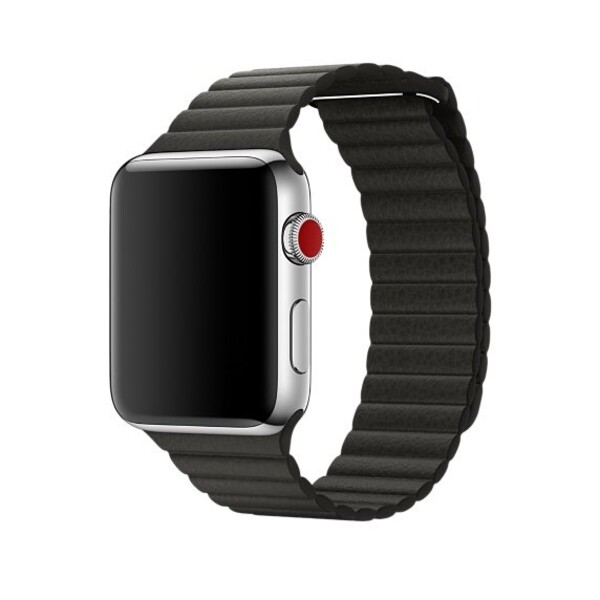 Кожаная магнитная петля для Apple Watch (черный)