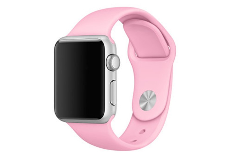 Силиконовый ремешок для Apple Watch 42/44 M/L (розовый)