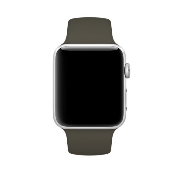 Силиконовый ремешок для Apple Watch (темно-оливковый)