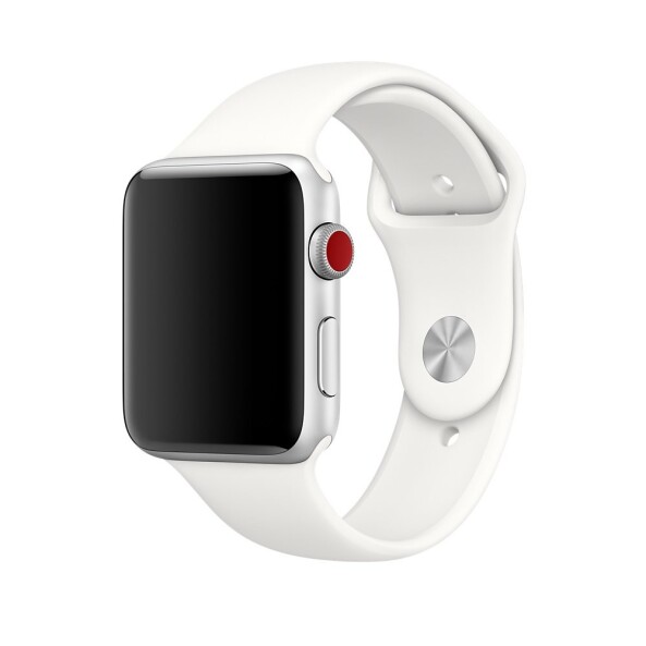 Силиконовый ремешок для Apple Watch (мягкий белый)