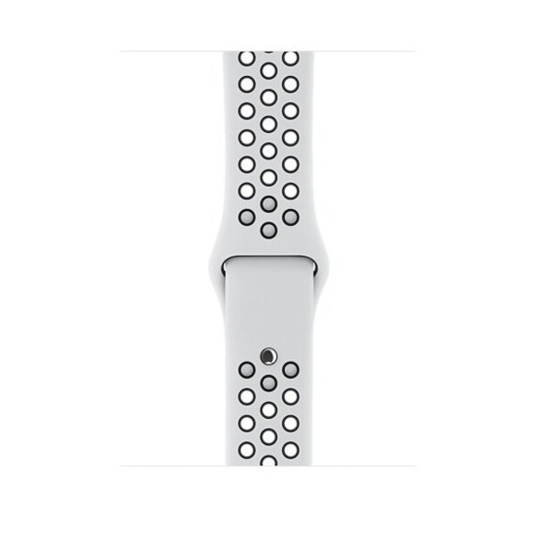 Силиконовый спортивный ремешок для Apple Watch 38/40 S/M (белый/черный)