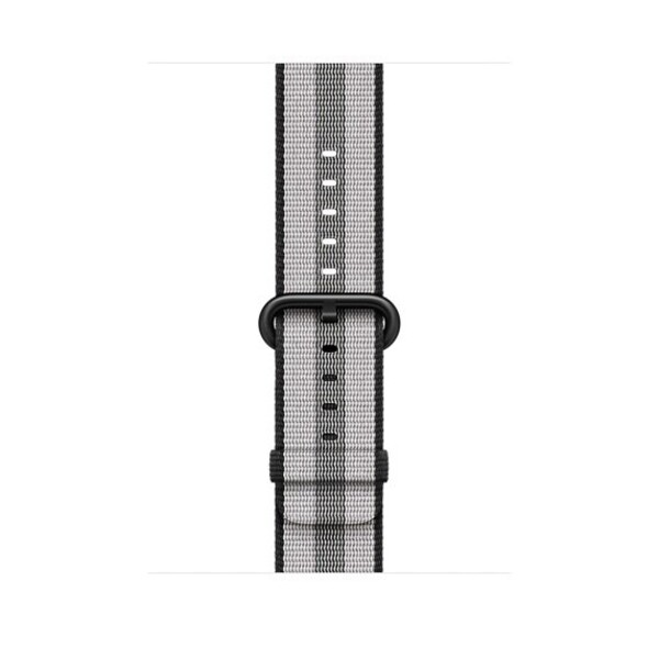 Нейлоновый ремешок для Apple Watch (черно-серый в полоску)