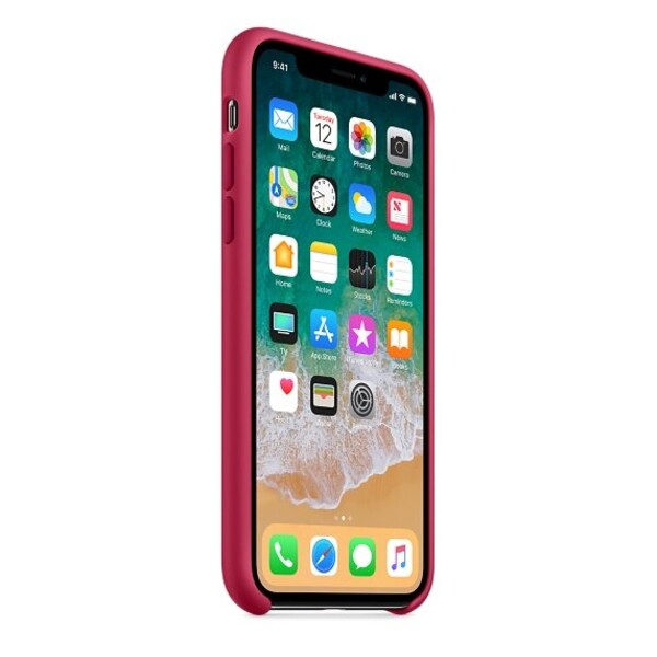 Силиконовый чехол для iPhone X/iPhone XS (Rose Red)