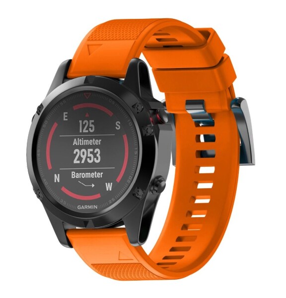 Силиконовый ремешок для Garmin Fenix 5X/6X (оранжевый)