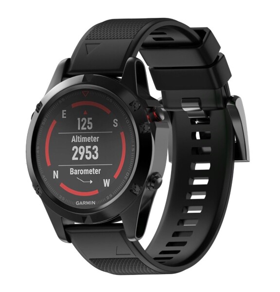 Силиконовый ремешок для Garmin Fenix 5X/6X (черный)