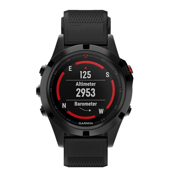 Силиконовый ремешок для Garmin Fenix 5X/6X (черный)