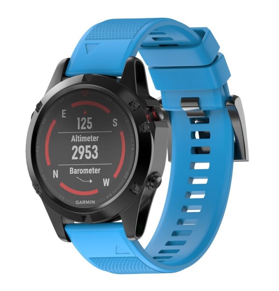 Силиконовый ремешок для Garmin Fenix 5X/6X (небесный голубой)