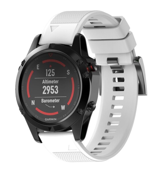 Силиконовый ремешок для Garmin Fenix 5/6 (белый)