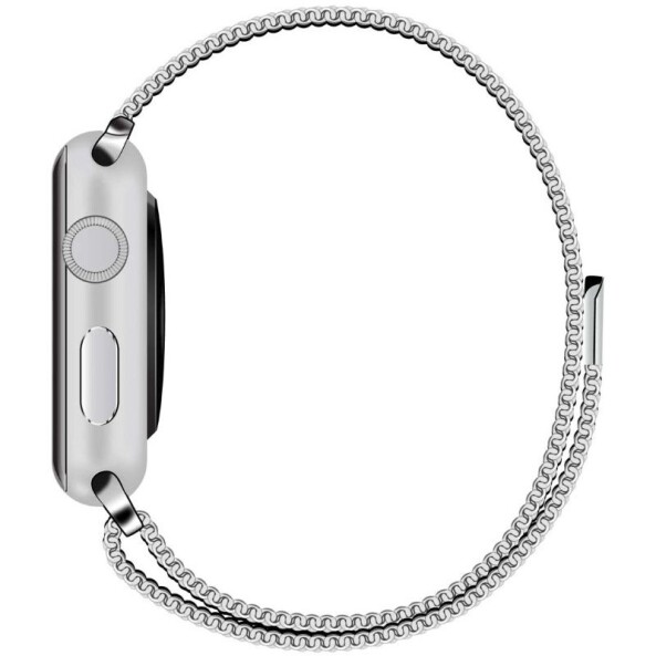 Миланский ремешок для Apple Watch 42/44/45 мм. (серебристый)