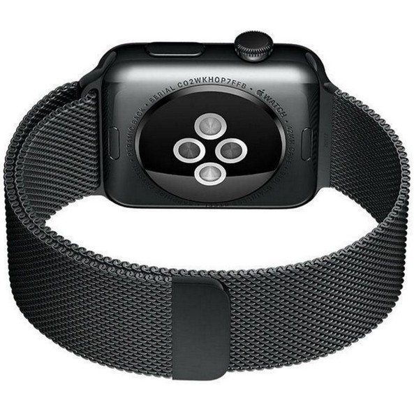 Миланский ремешок для Apple Watch 38/40/41 мм. (черный космос)
