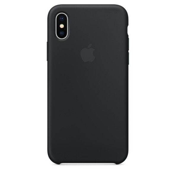 Силиконовый чехол для iPhone X/iPhone XS (черный)