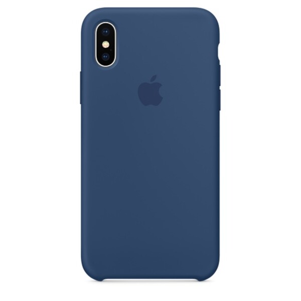 Силиконовый чехол для iPhone X (синий кобальт)