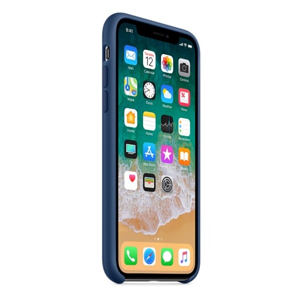Силиконовый чехол для iPhone X (синий кобальт)
