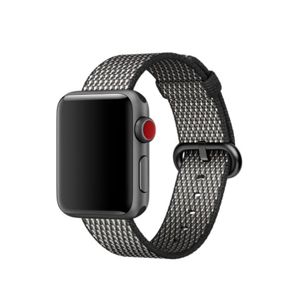 Нейлоновый ремешок для Apple Watch 38/40 (черная сетка)