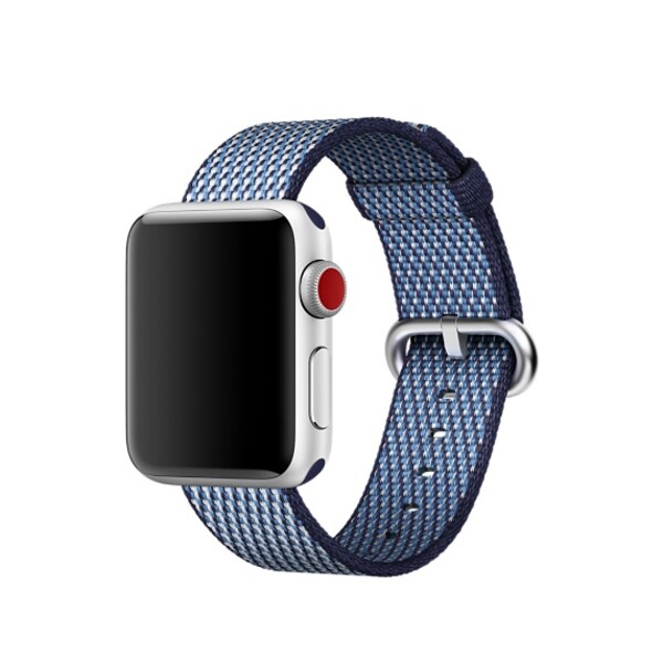 Нейлоновый ремешок для Apple Watch 38/40 (темно-синяя сетка)