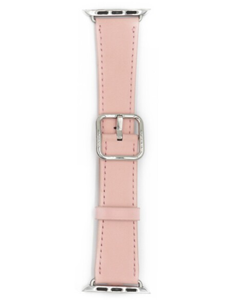 Кожаный ремешок Cube Style с овальной пряжкой для Apple Watch (розовый песок)