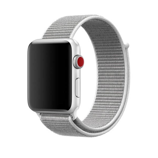 Спортивная нейлоновая петля для Apple Watch 42/44 (белая ракушка)