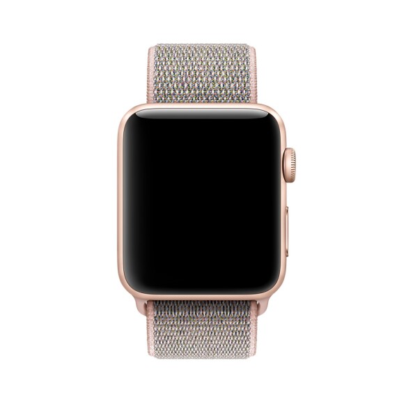 Спортивная нейлоновая петля для Apple Watch 38/40/41 (розовый песок)