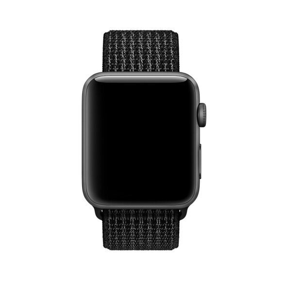 Спортивная нейлоновая петля для Apple Watch 38/40/41 (черный с белым)