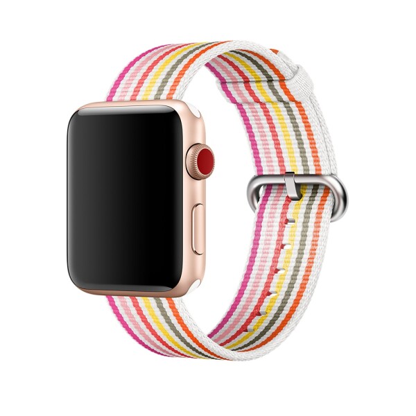 Нейлоновый ремешок для Apple Watch (розовый в полоску)