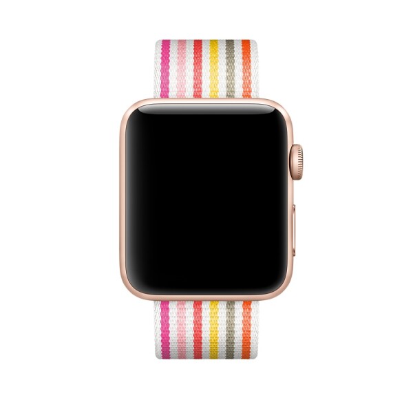 Нейлоновый ремешок для Apple Watch (розовый в полоску)