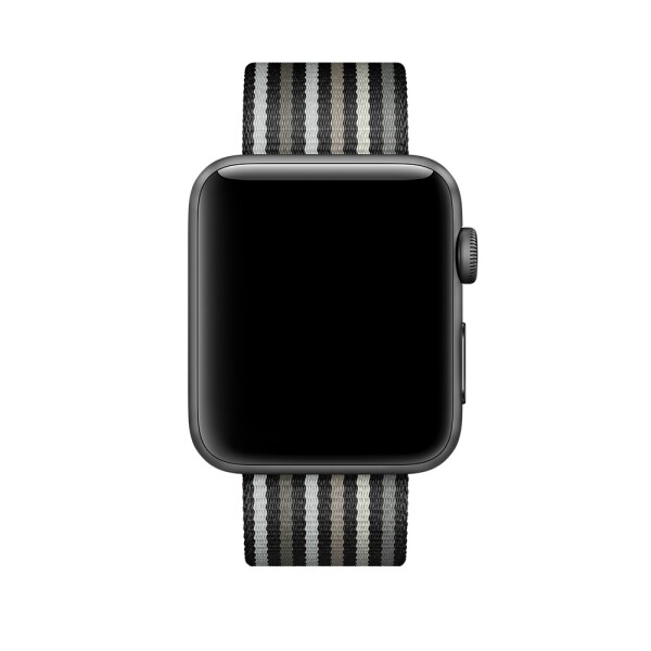 Нейлоновый ремешок для Apple Watch (черная полоска)