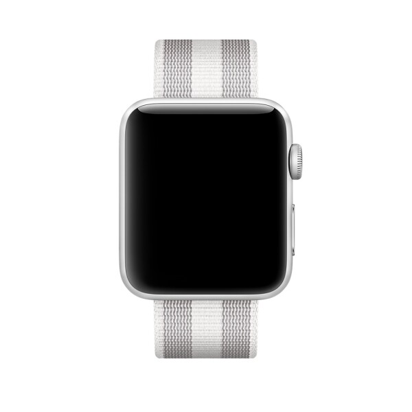 Нейлоновый ремешок для Apple Watch (белый в полоску)
