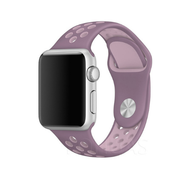 Силиконовый спортивный ремешок для Apple Watch (сиреневый/розовый)