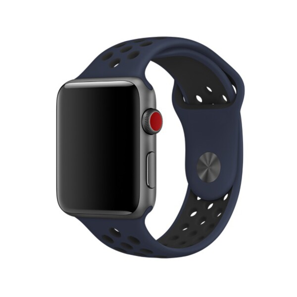 Силиконовый спортивный ремешок для Apple Watch (обсидиан/черный)
