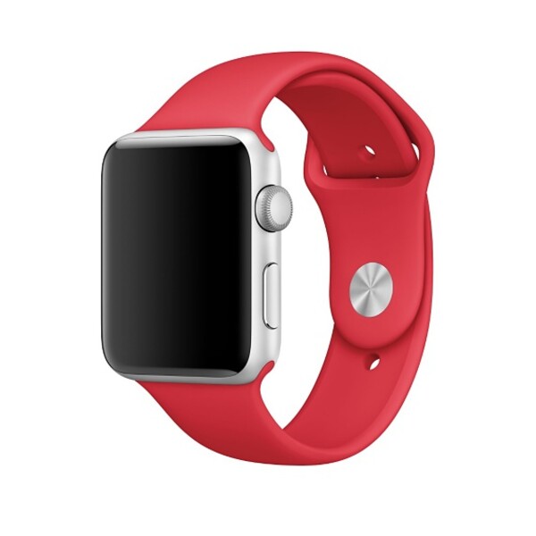 Силиконовый ремешок для Apple Watch 42/44 M/L (красный)