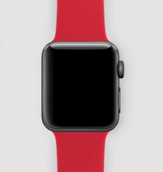 Силиконовый ремешок для Apple Watch 42/44 M/L (красный)