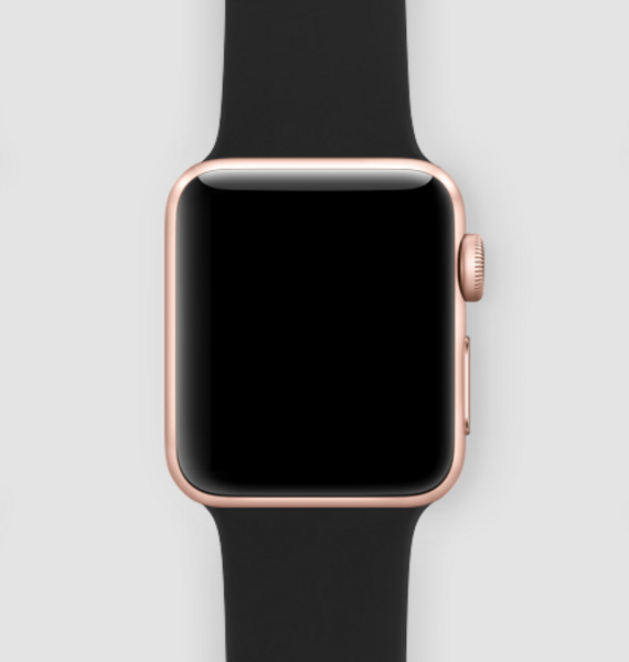 Силиконовый ремешок для Apple Watch (черный)