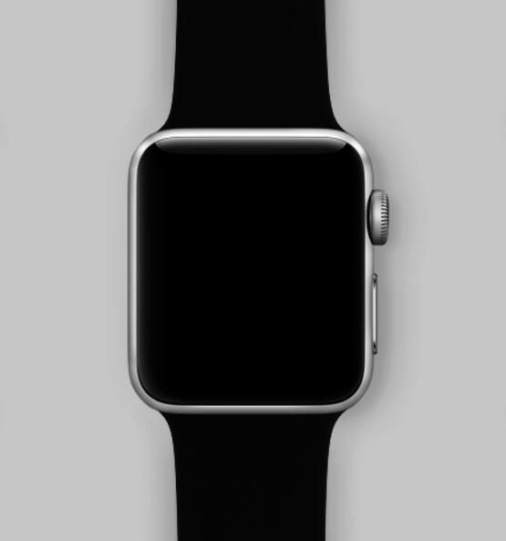 Силиконовый ремешок для Apple Watch (черный)