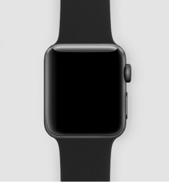 Силиконовый ремешок для Apple Watch (черный)