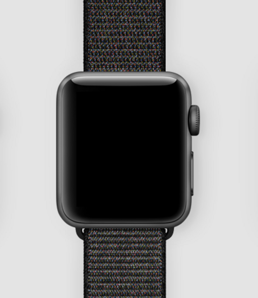 Спортивная нейлоновая петля для Apple Watch 38/40/41 (черный с вкраплениями)