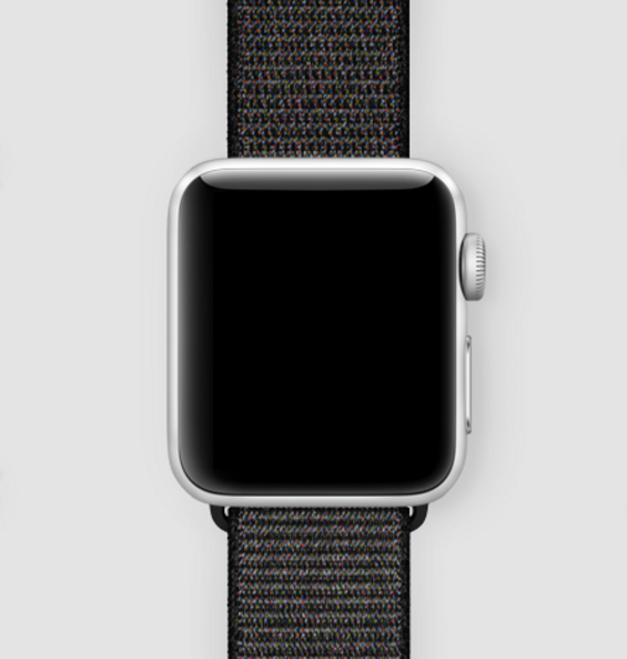 Спортивная нейлоновая петля для Apple Watch 38/40/41 (черный с вкраплениями)