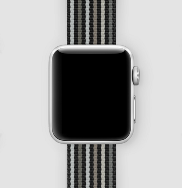 Нейлоновый ремешок для Apple Watch 38/40/41 (черная полоска)