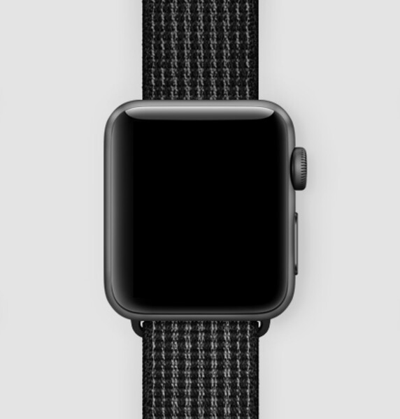 Спортивная нейлоновая петля для Apple Watch (черный с белым)