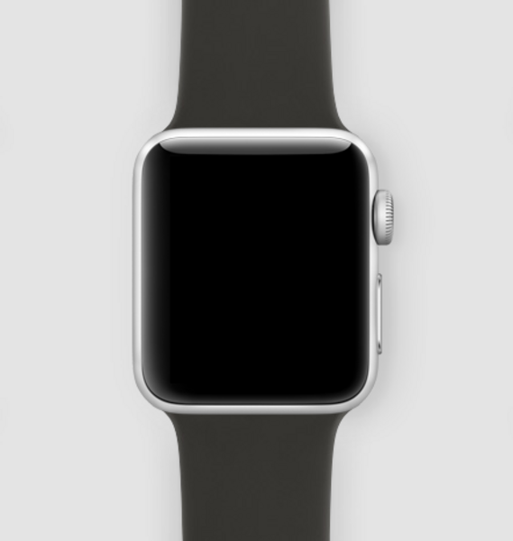 Силиконовый ремешок для Apple Watch (темно-серый)