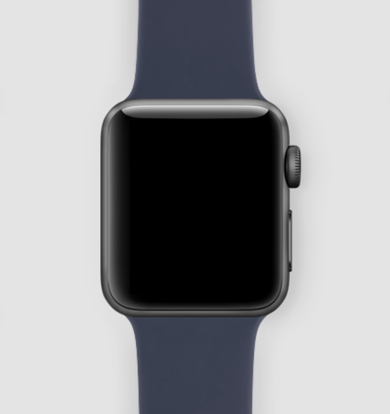 Силиконовый ремешок для Apple Watch (темно-синий)