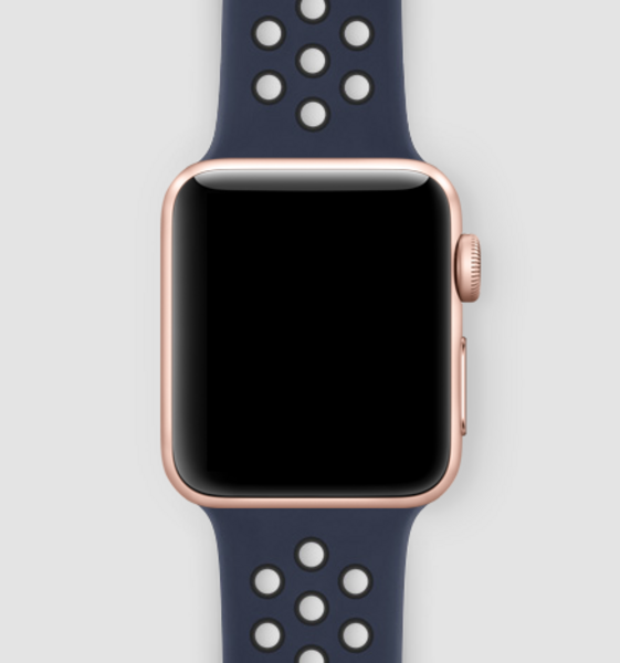 Силиконовый спортивный ремешок для Apple Watch (обсидиан/черный)