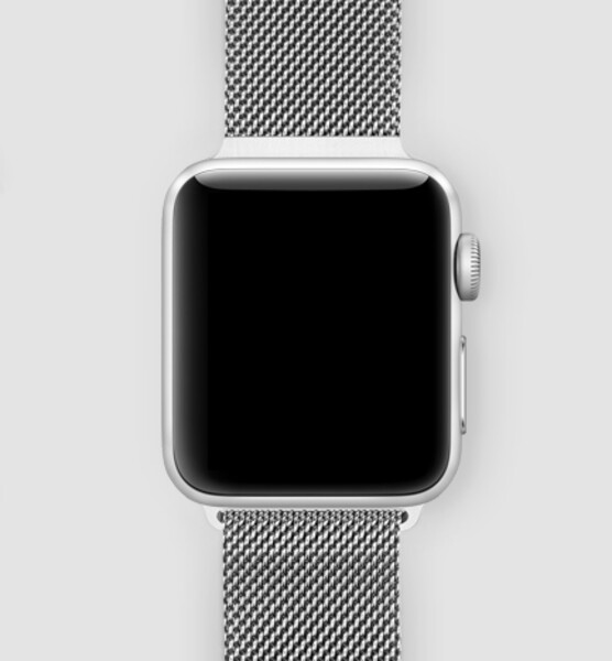 Миланский ремешок для Apple Watch (серебристый)