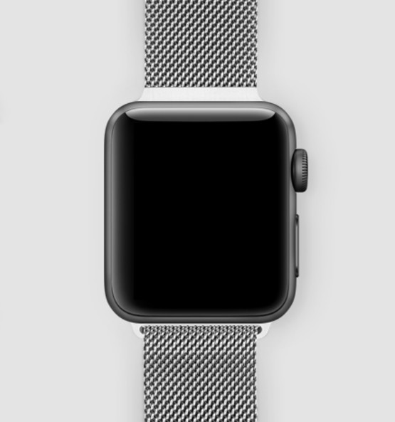 Миланский ремешок для Apple Watch (серебристый)