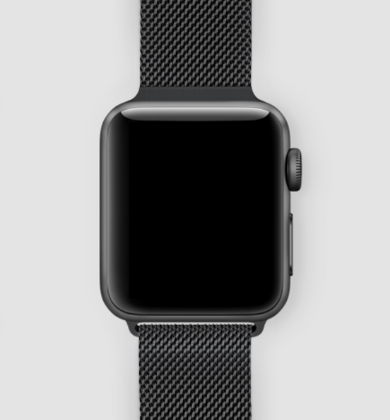 Миланский ремешок для Apple Watch 38/40/41 мм. (черный космос)