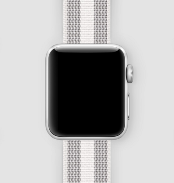 Нейлоновый ремешок для Apple Watch (белый в полоску)