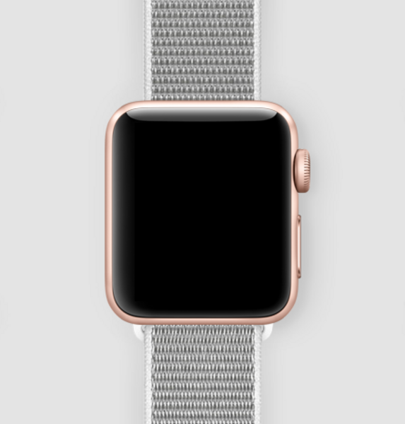 Спортивная нейлоновая петля для Apple Watch 42/44 (белая ракушка)