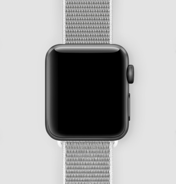 Спортивная нейлоновая петля для Apple Watch 42/44 (белая ракушка)