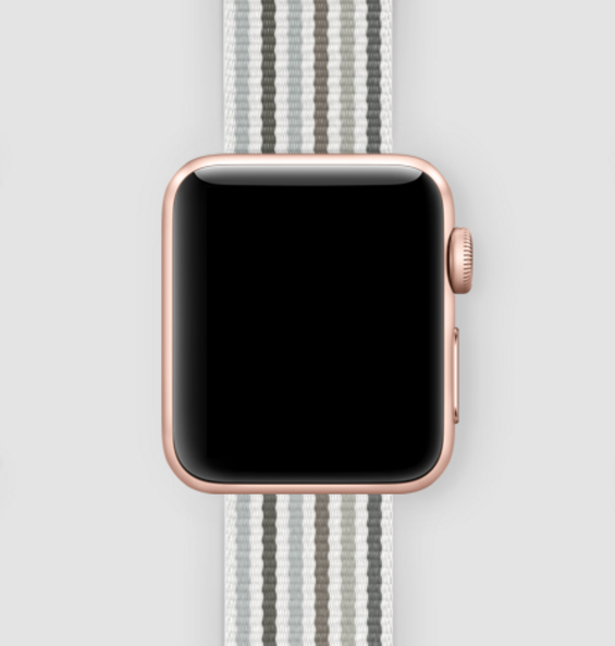 Нейлоновый ремешок для Apple Watch (серый в полоску)