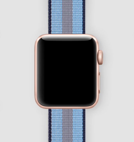 Нейлоновый ремешок для Apple Watch 38/40/41 (синий в полоску)