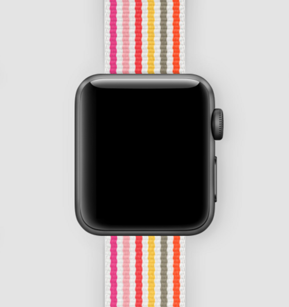 Нейлоновый ремешок для Apple Watch (розовый в полоску)